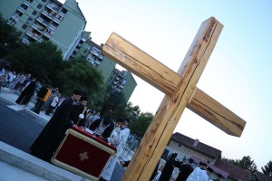 Osveštavanje temelja pravoslavog hrama na Prozivci