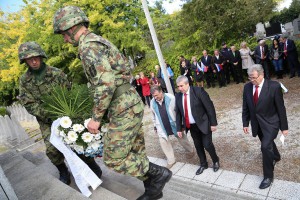 Polaganje venaca u Spomen parku na Pravoslavnom groblju u Dudovoj šumi povodom Dana pobede nad fašizmom