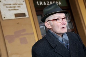 Polaganje venaca na Spomen ploču oslobodiocima Subotice