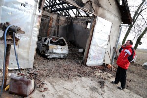 Požar u dvorištu porodičnog gazdinstva Šimona Ostrogonca