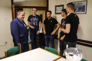 Konferencija za medije povodom uspeha učenika škole na finalnom turniru Prvenstva Srbije za basketaše (3x3)