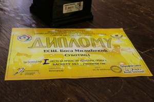 Konferencija za medije povodom uspeha učenika škole na finalnom turniru Prvenstva Srbije za basketaše (3x3)