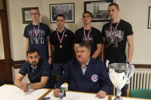 Konferencija za medije povodom uspeha učenika škole na finalnom turniru Prvenstva Srbije za basketaše (3x3)