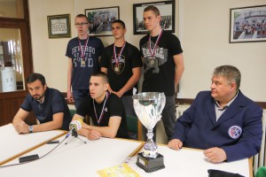 Konferencija za medije povodom uspeha učenika škole na finalnom turniru Prvenstva Srbije za basketaše (3x3)