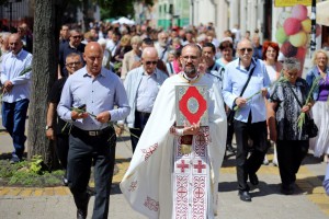 Obeležavanje slave Svetovaznesenskog hrama - litija kroz grad