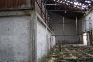 Unutrašnjost nekadašnjeg vojnog kompleksa, kasarne "Kosta Nađ"