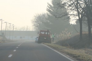 Uviđaj saobraćajne nezgode na zaobilaznom putu Subotica - petlja "Sever"