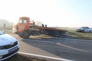Uviđaj saobraćajne nezgode na zaobilaznom putu Subotica - petlja "Sever"