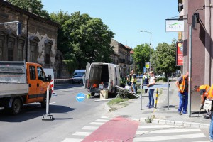 Radovi u ulici Maksima Gorkog (projekat rekonstrukcije "levo skretanje")