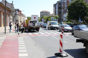 Radovi u ulici Maksima Gorkog (projekat rekonstrukcije "levo skretanje")
