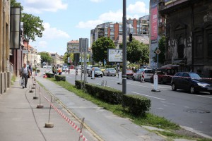 Radovi u ulici Maksima Gorkog (projekat rekonstrukcije "levo skretanje")