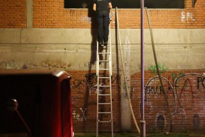 Gašenje požara na centralnim garažama u Šumskoj