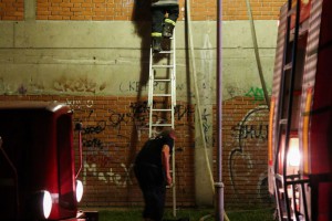 Gašenje požara na centralnim garažama u Šumskoj