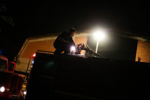 Gašenje požara na centralnim garažama u Šumskoj