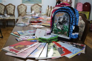 Konferencija za medije povodom prikupljenog školskog pribora za socijalno ugroženu decu