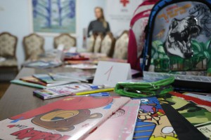 Konferencija za medije povodom prikupljenog školskog pribora za socijalno ugroženu decu