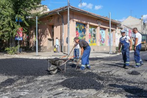 Asfaltiranje - radovi na levom skretanju
