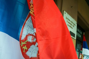 Polaganje venaca na Spomen ploču oslobodiocima Subotice