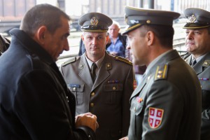 Polaganje venaca na Spomen ploču oslobodiocima Subotice