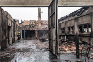 Požar u automehaničarskoj radionici u Kosovskoj ulici