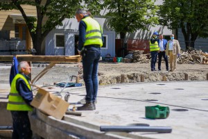 Radovi na izgradnji nove parterne fontane