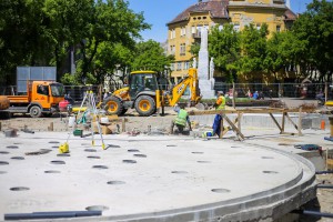 Radovi na izgradnji nove parterne fontane