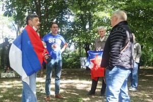 Polaganje venaca na spomen bistu Josipu Brozu Titu u Mini Jugoslaviji