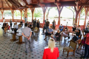 Obraćanje povodom postavljanja informativnih tabli i preseka godišnjih rezultata projekta "Ecolacus"