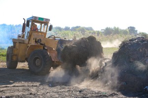 Obilazak radova na čišćenju divlje deponije u Čantaviru