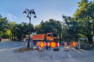 Pripreme za početak radova na rekonstrukciji kolovoza oko Sinagoge i pored Gimnazije