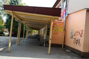 Polaganje venaca kod postamenta Jovanu Mikiću Spartaku