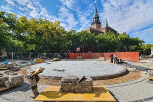 Radovi na zaštiti nove fontane