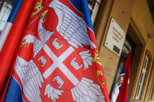 Polaganje venaca na Spomen ploču oslobodiocima Subotice