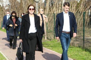 Obilazak radova na izgradnji biciklističke staze uz obalu Palićkog jezera