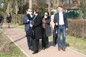 Obilazak radova na izgradnji biciklističke staze uz obalu Palićkog jezera