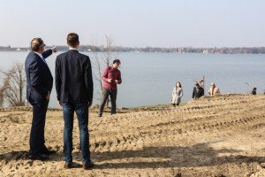 Obilazak radova na izgradnji biciklističke staze uz obalu Palićkog jezera