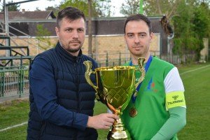 Dodela trofeja i medalja igračima i stručnom štabu Vinogradara - šampionu Gradske fudbalske lige Subotica