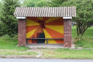 Oslikano autobusko stajalište u Verušiću