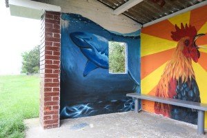 Oslikano autobusko stajalište u Verušiću