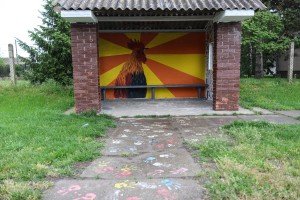 Oslikano autobusko stajalište u Verušiću