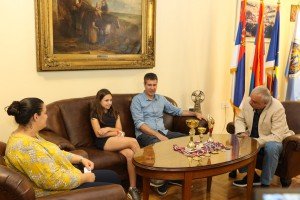Prijem za mladu teniserku Spartaka Milu Polovinu