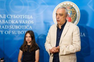 Prijem za mladu teniserku Spartaka Milu Polovinu