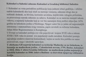 Izložba kalendara iz zbirke Gradske biblioteke