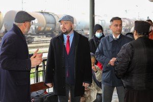 Polaganje venaca na Spomen ploču oslobodiocima Subotice