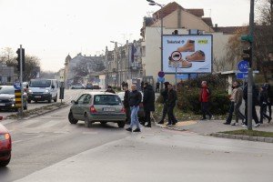 Protest blokiranjem raskrsnice kod hotela "Patria"