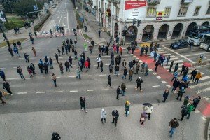 Protest blokiranjem raskrsnice kod hotela "Patria"