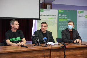 Konferencija za medije i panel diskusija Evropske partije zelenih, Mađarskog pokreta, stranke Zajedno za Srbiju, Inicijative Ne davimo Beograd i Ekološkog ustanka