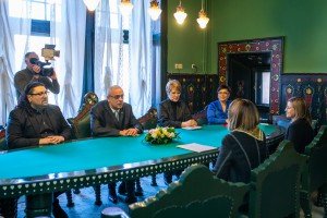 Ministarka kulture Maja Gojković na prijemu kod gradonačelnika Bakića i u obilasku zgrade Narodnog pozorišta