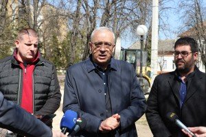 Obilazak radova na rekonstrukciji Trga maršala Tita u Bajmoku