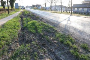 Neprilkadno obeleženo suženje puta na glavnom putu u Malom Bajmoku